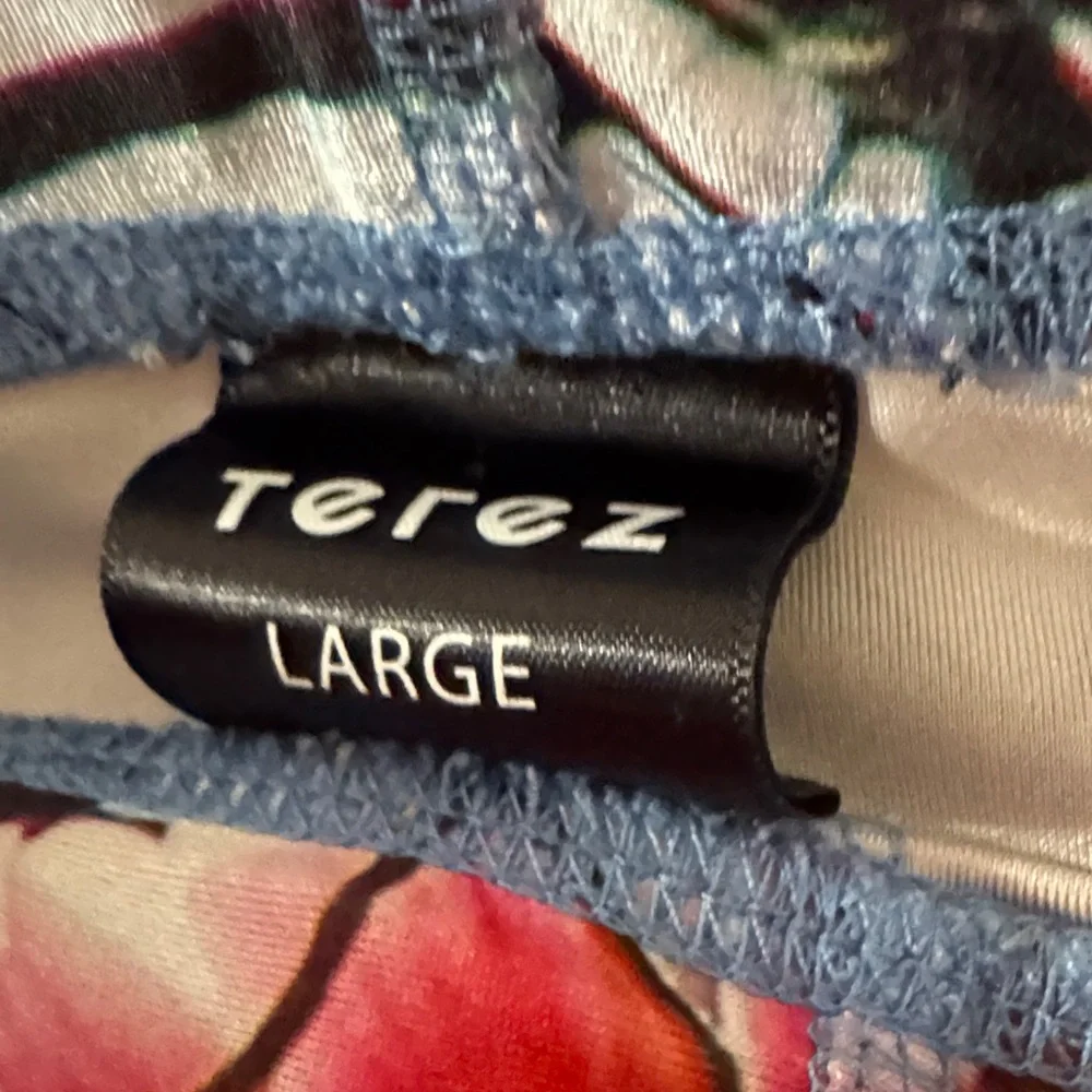 Terez Floral Print Leggings - Pink and Blue - Picture 4 of 4